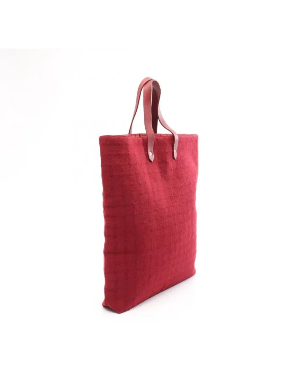 Hermes Handbag Amedaba GM Rouge Canvas Leather